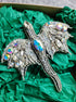 Crystal Dragon Beaded Brooch