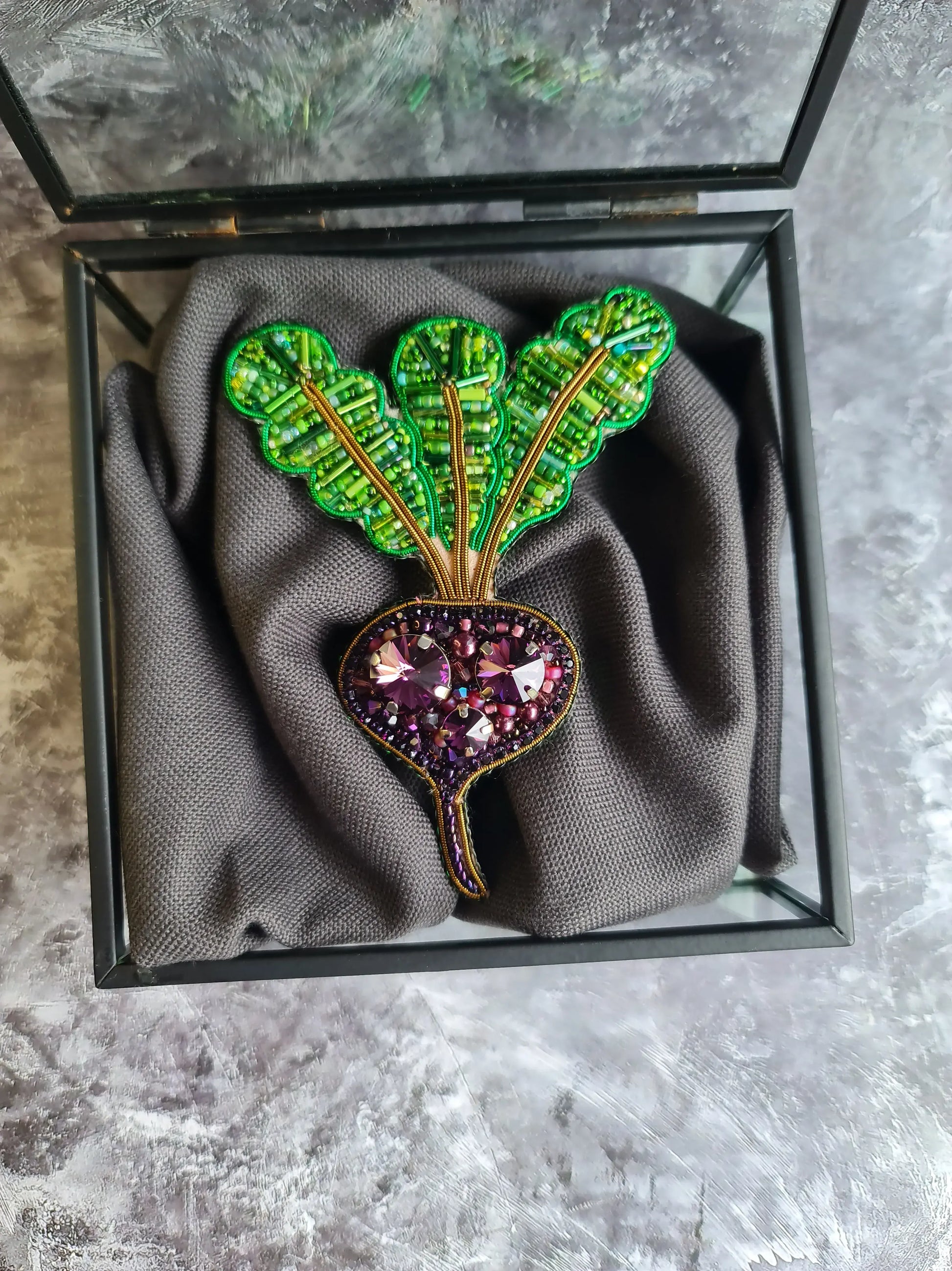Purple Beet Brooch