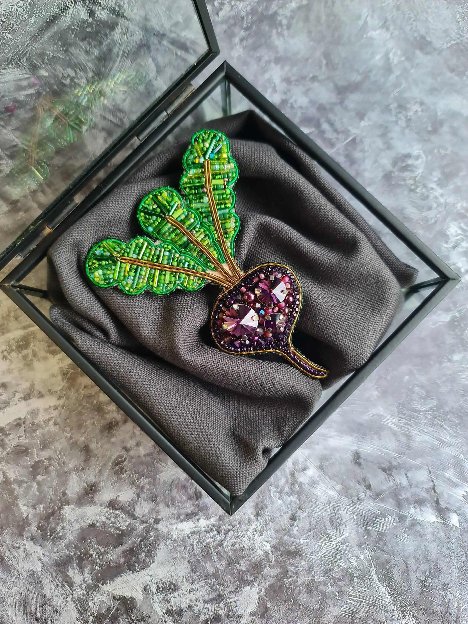 Purple Beet Brooch