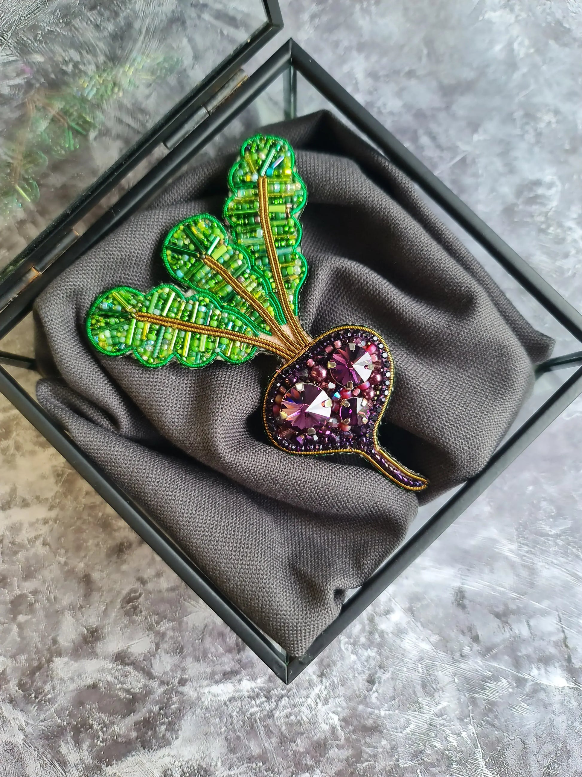 Purple Beet Brooch