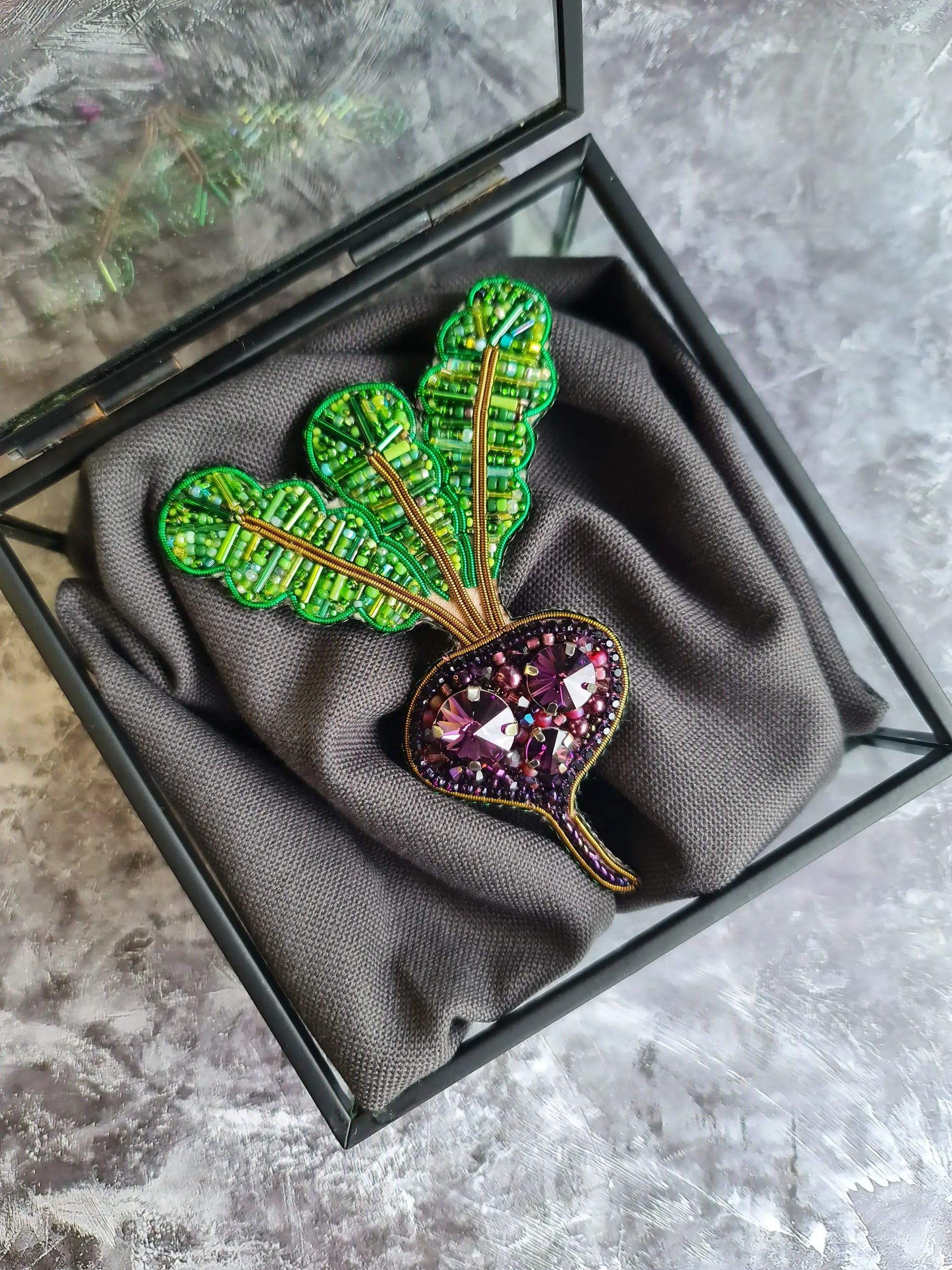 Purple Beet Brooch