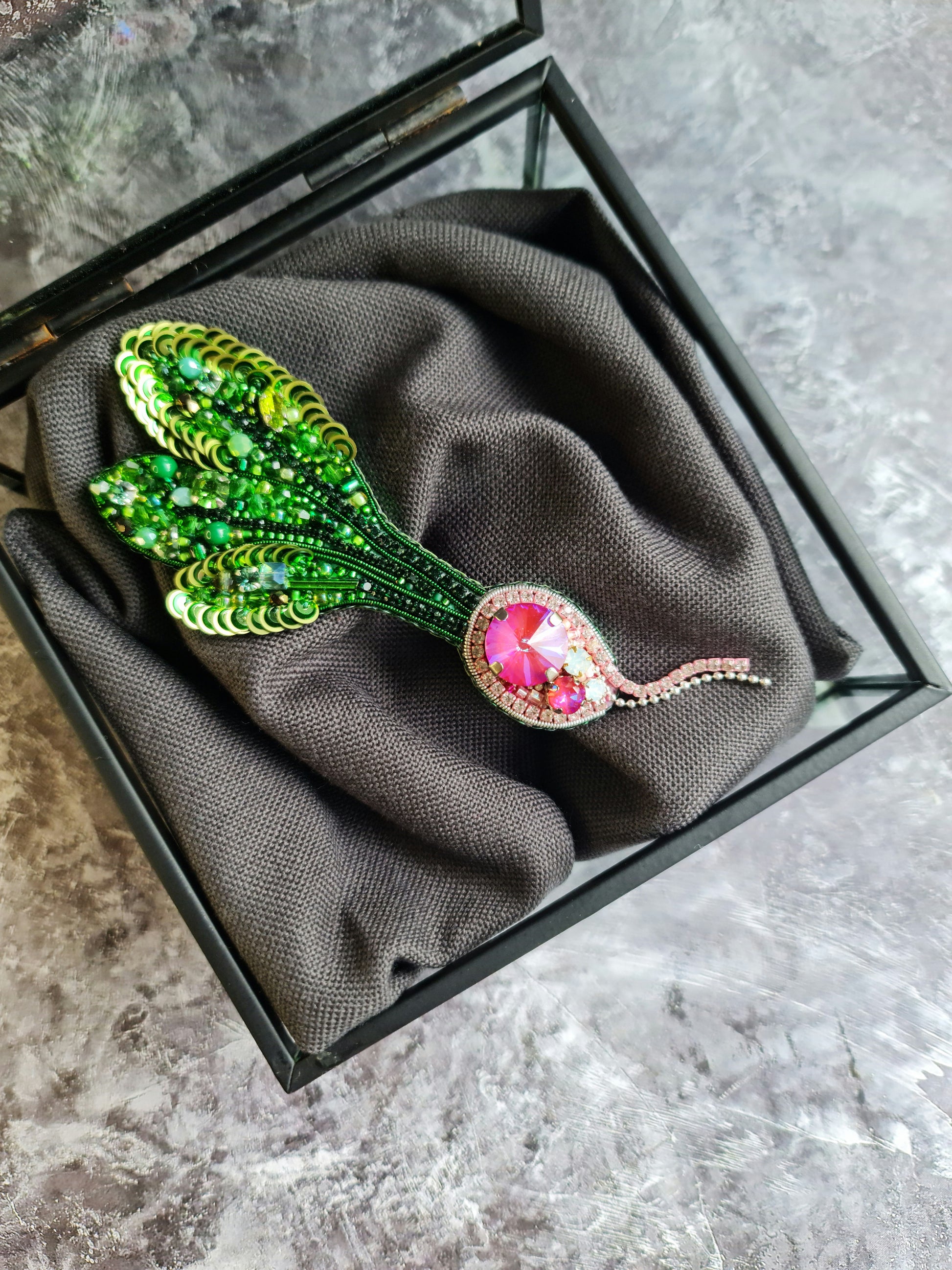 Radish Beaded Brooch or Keychain