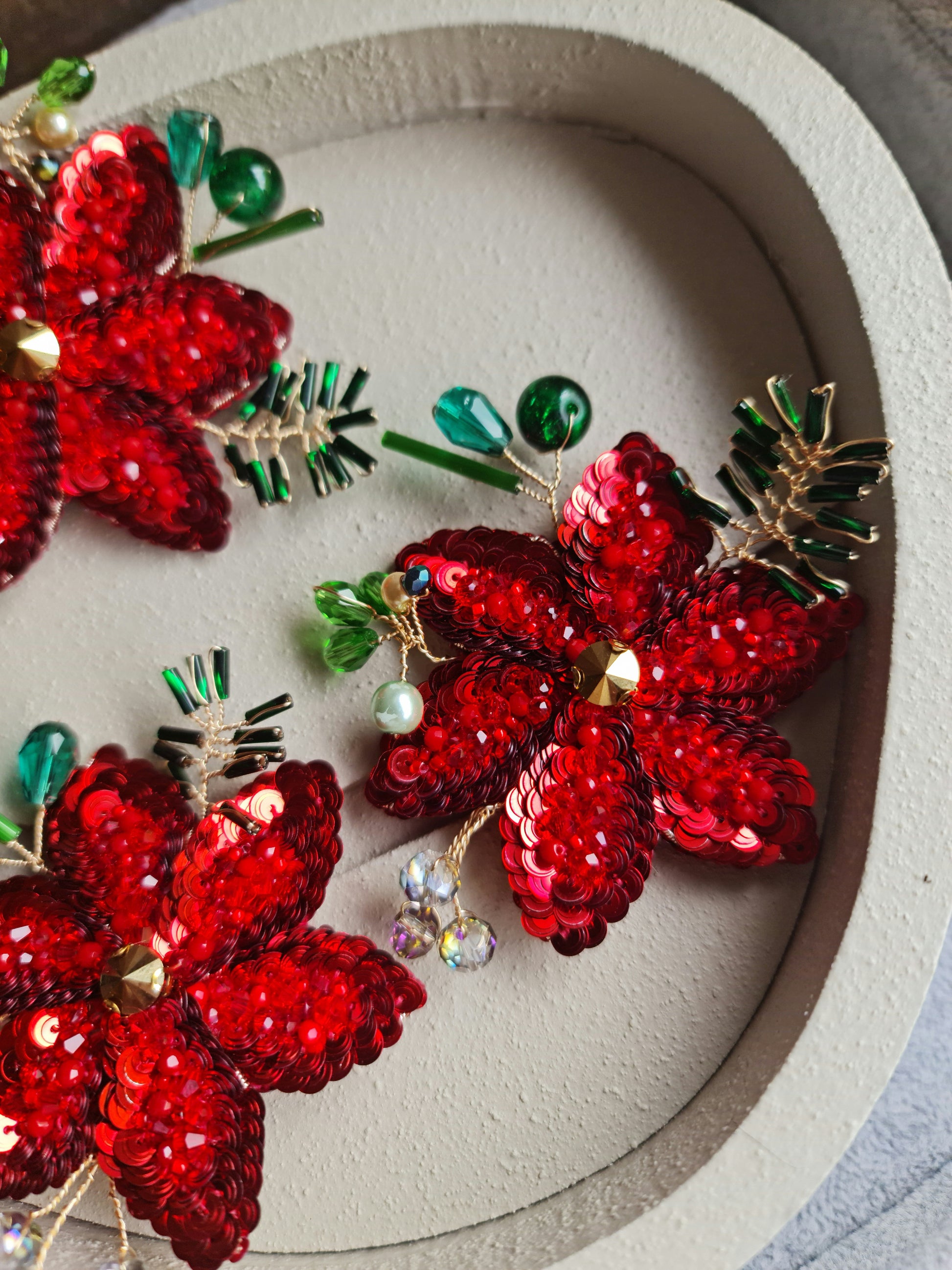 Christmas Poinsettia Brooch