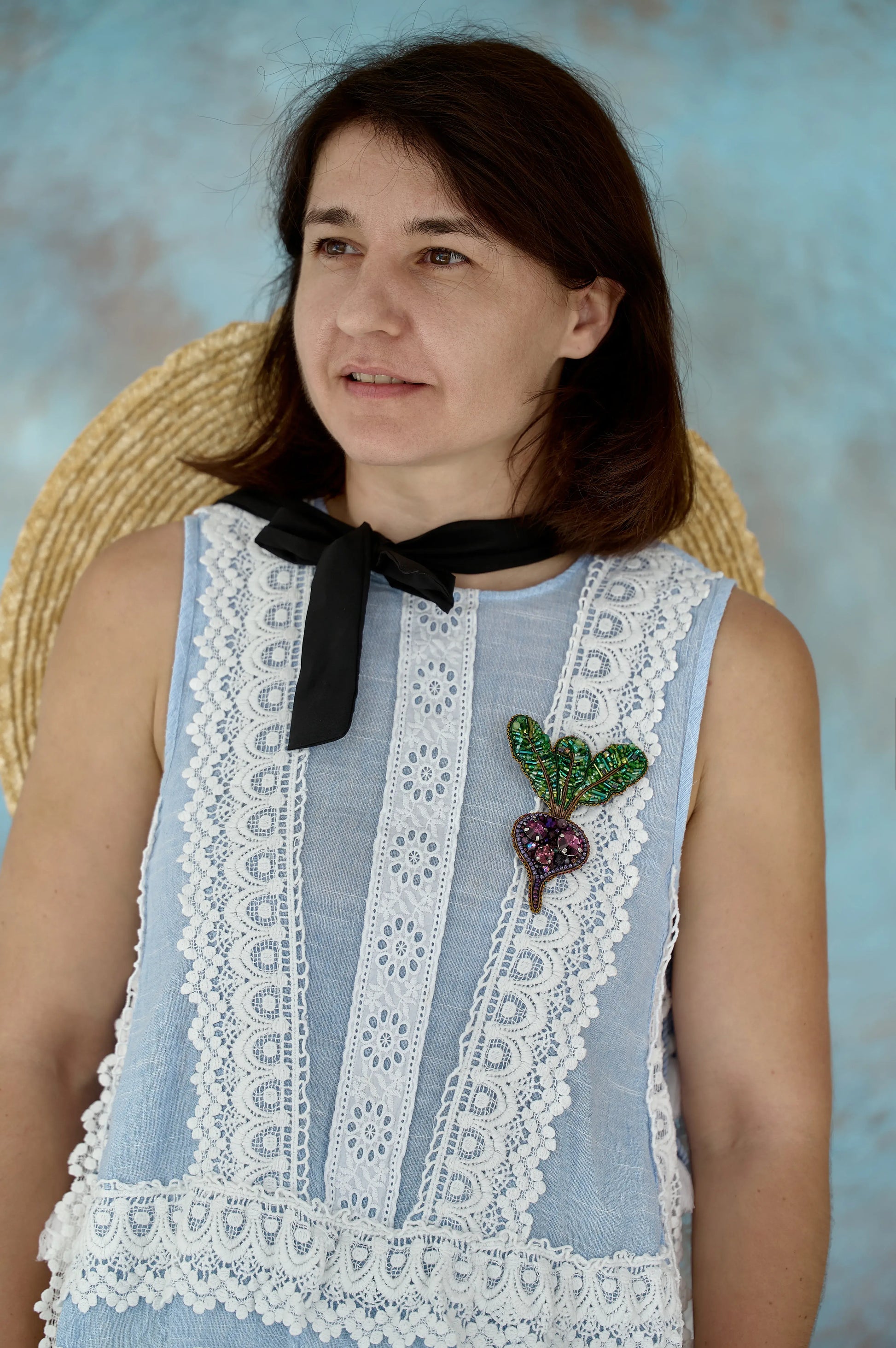 Purple Beet Brooch