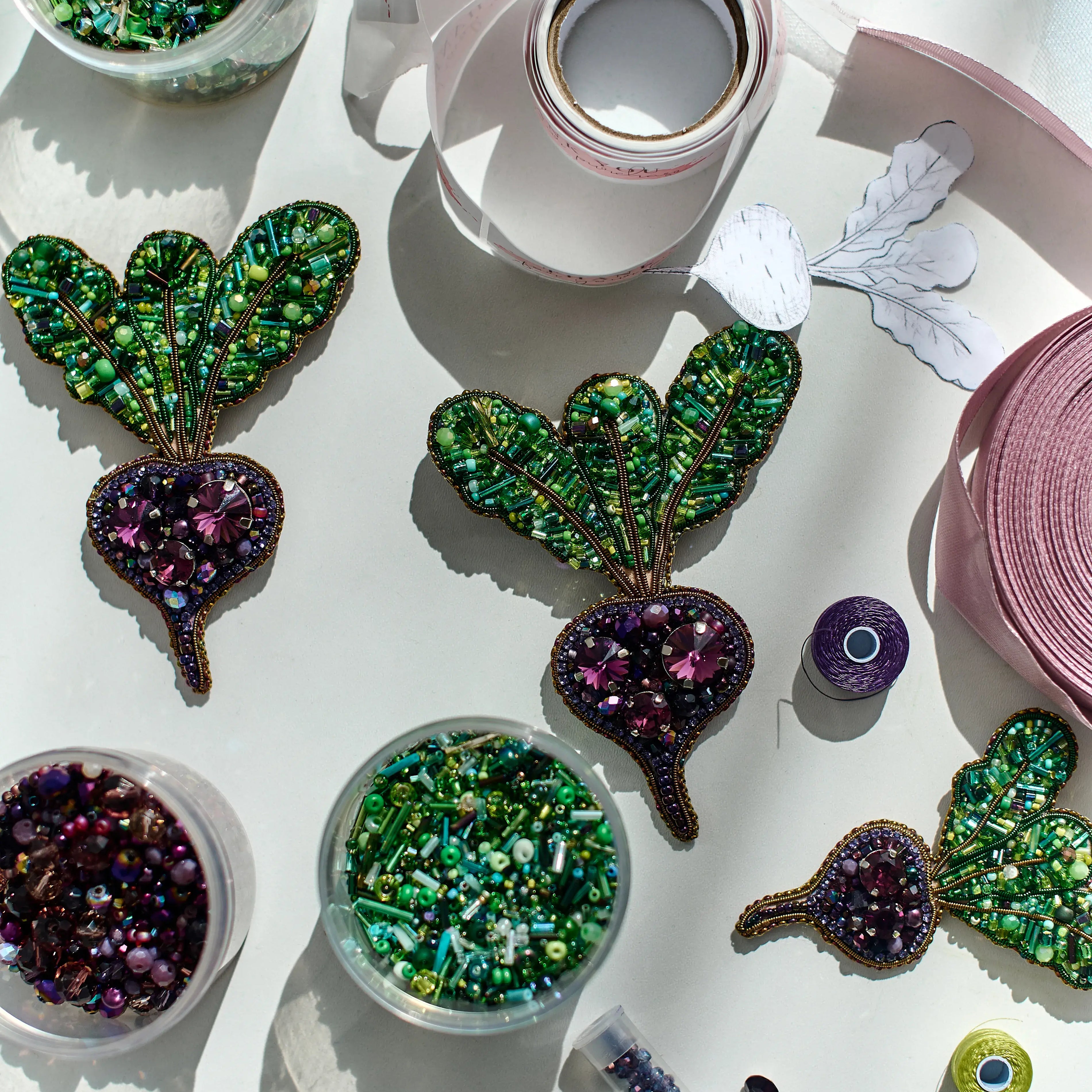 Purple Beet Brooch