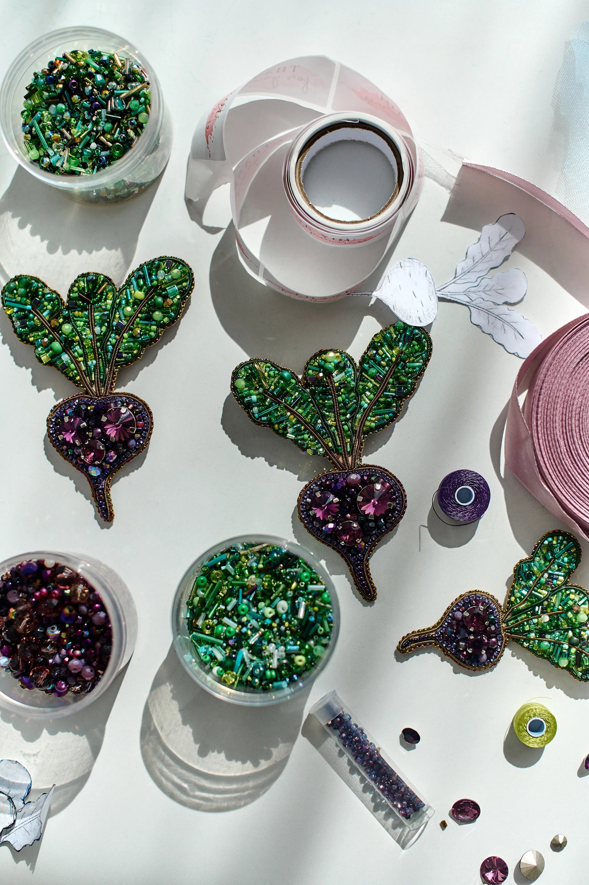 Purple Beet Brooch