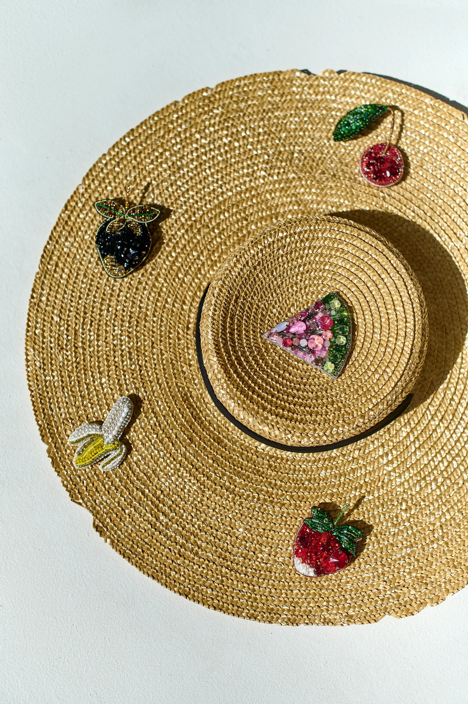 Lemon Beaded Brooch