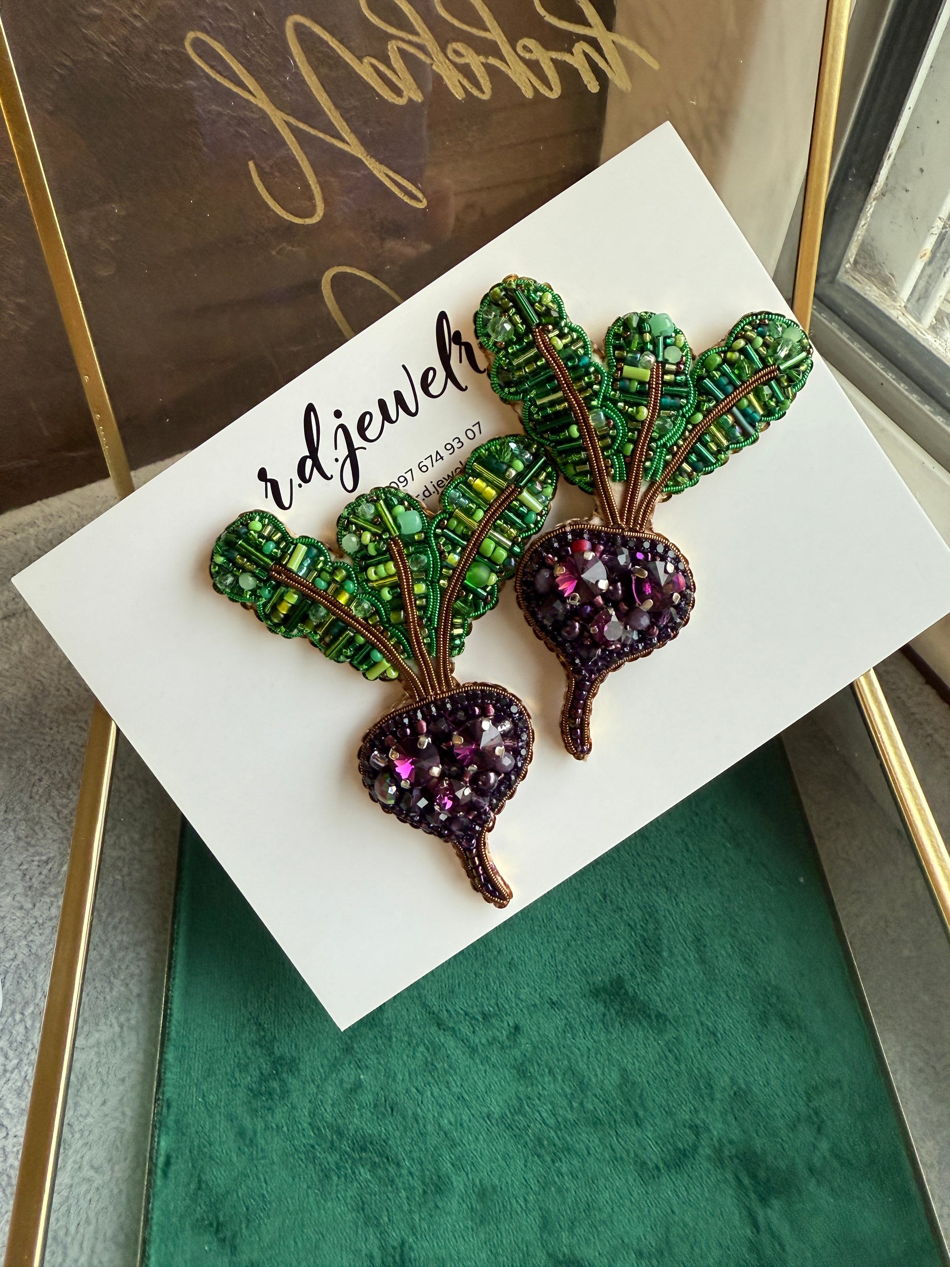 Purple Beet Earrings