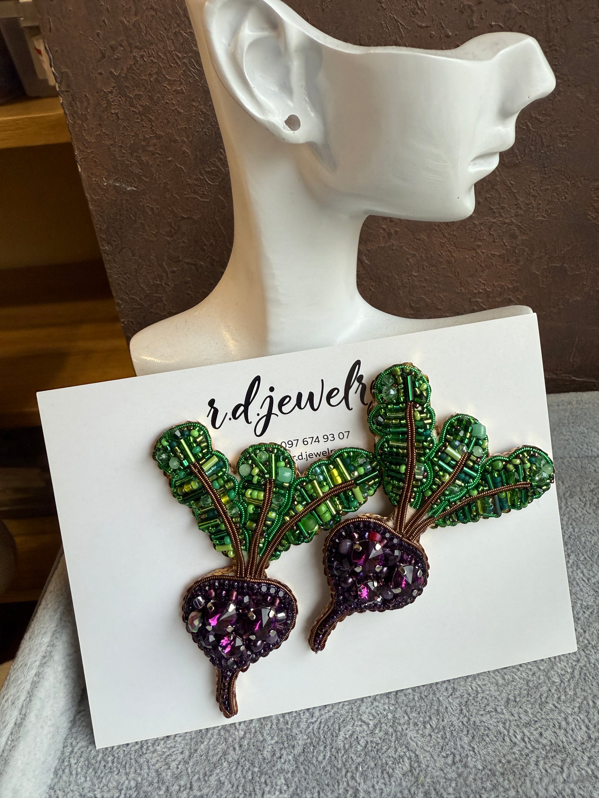 Purple Beet Earrings