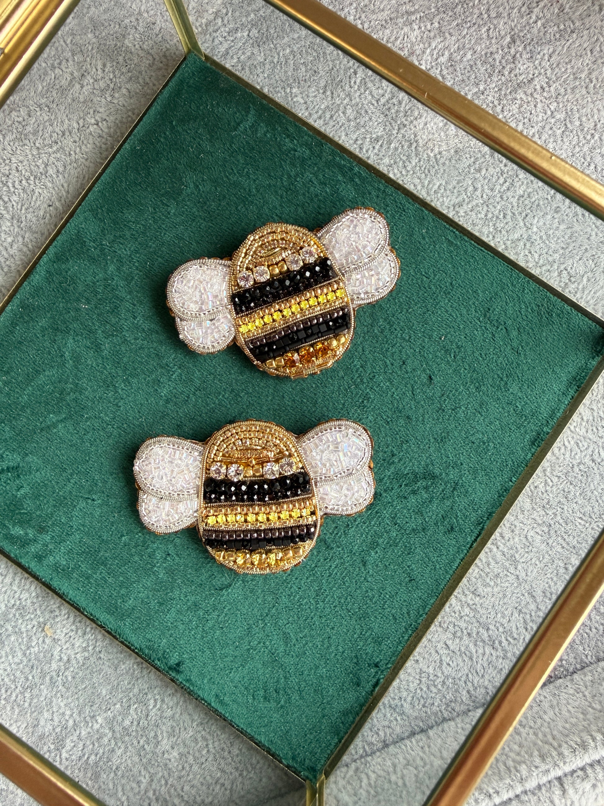 Bee Beaded Brooch