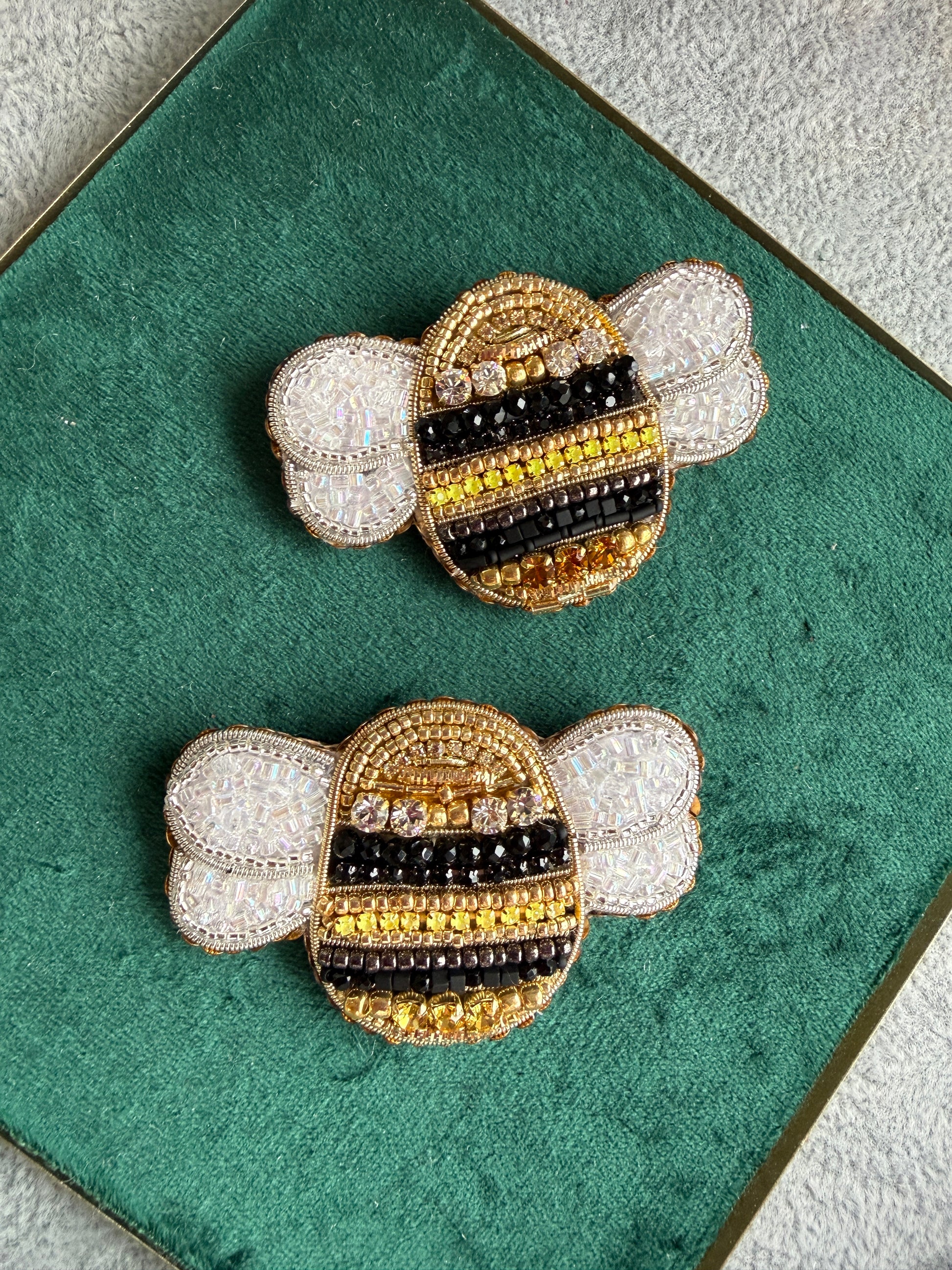 Bee Beaded Brooch