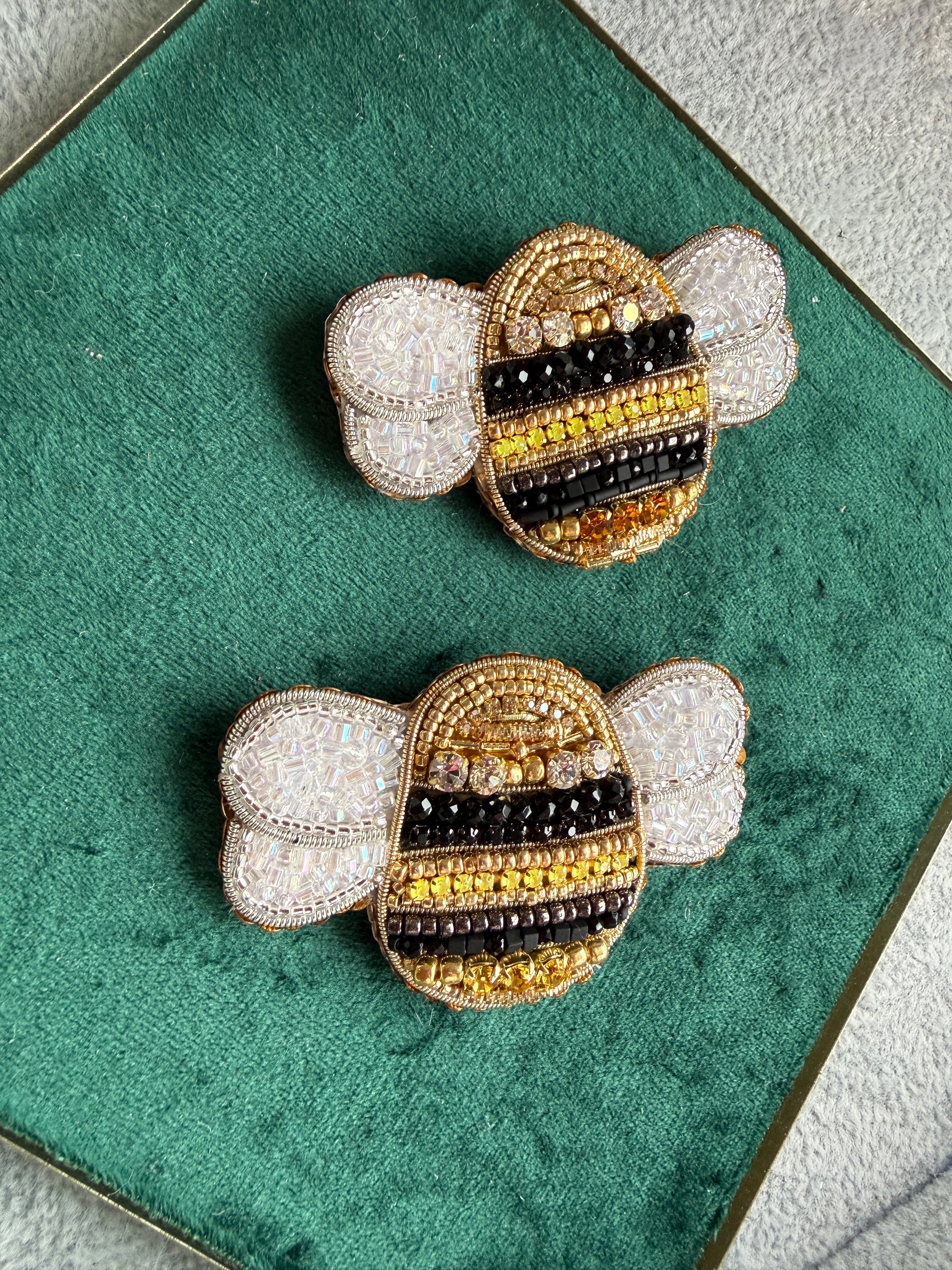 Bee Beaded Brooch