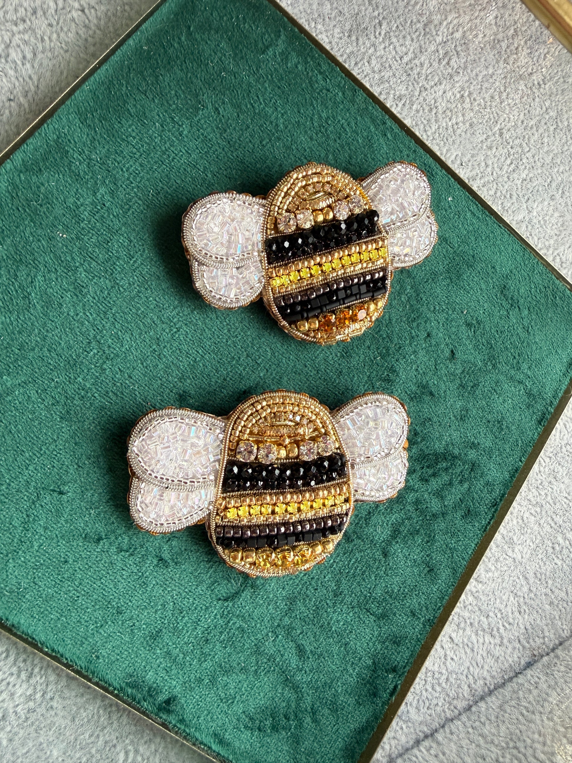 Bee Beaded Brooch