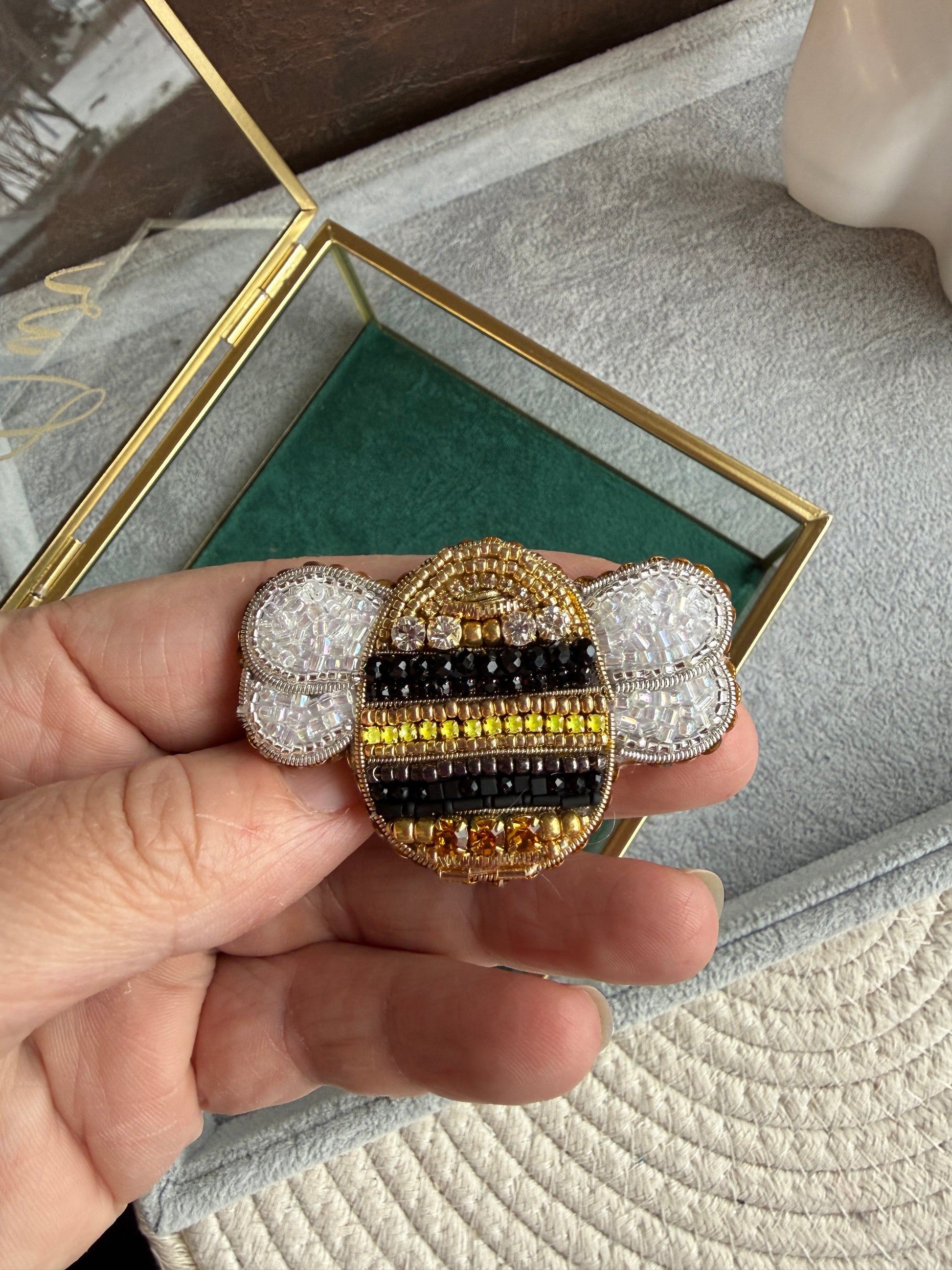 Bee Beaded Brooch