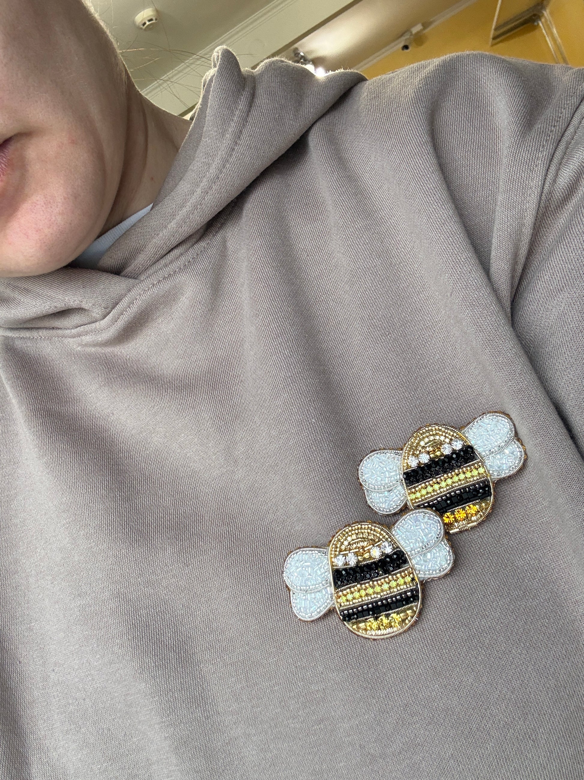 Bee Beaded Brooch