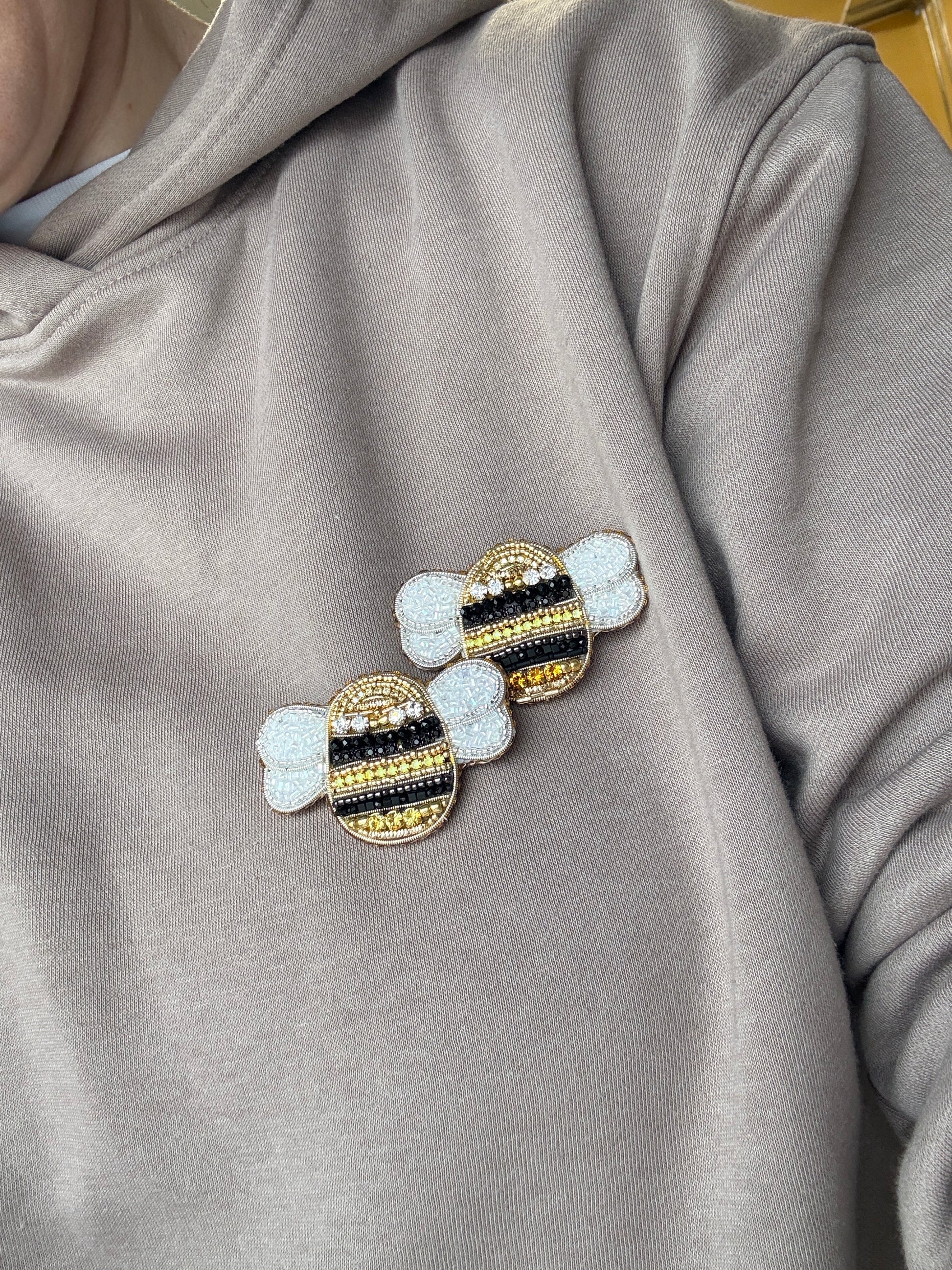 Bee Beaded Brooch