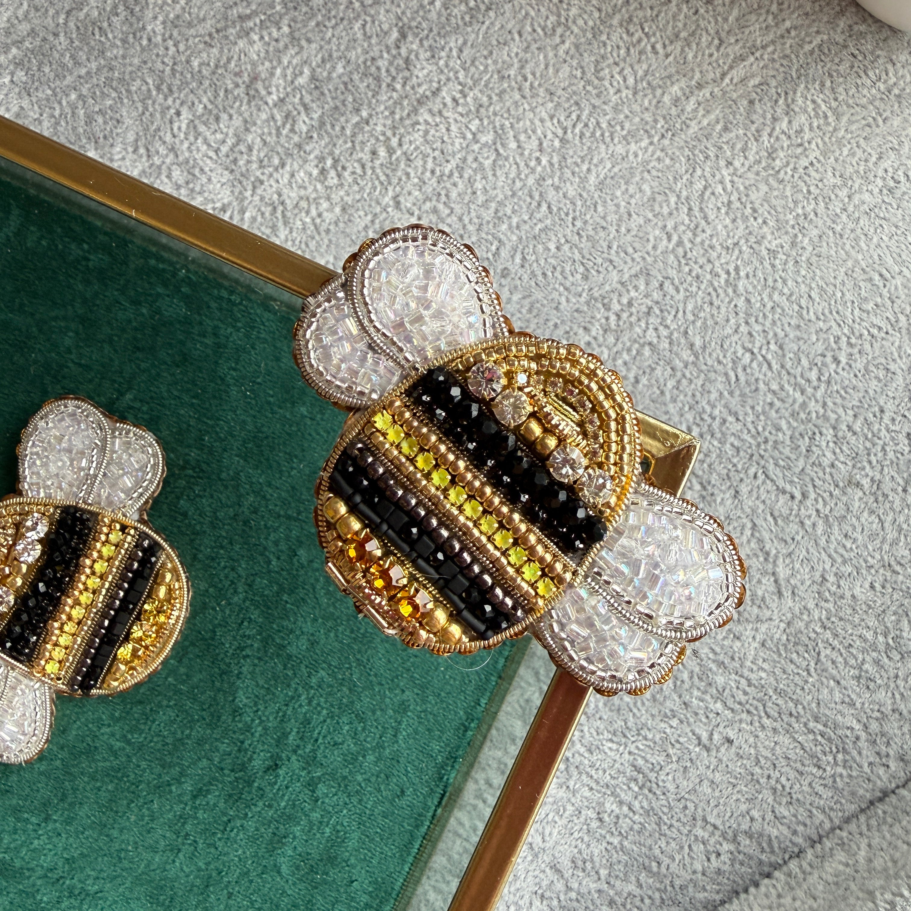 Bee Beaded Brooch