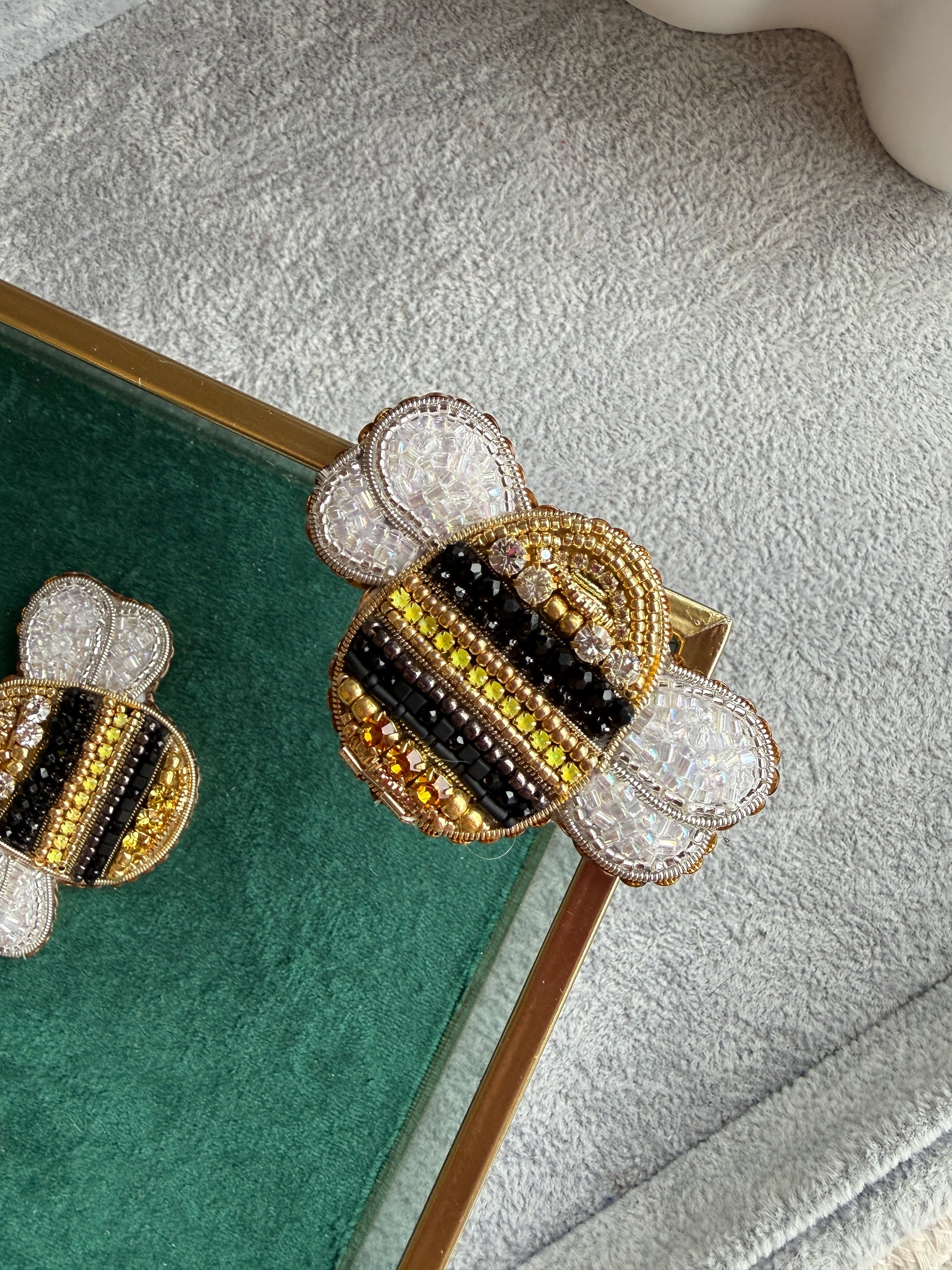 Bee Beaded Brooch