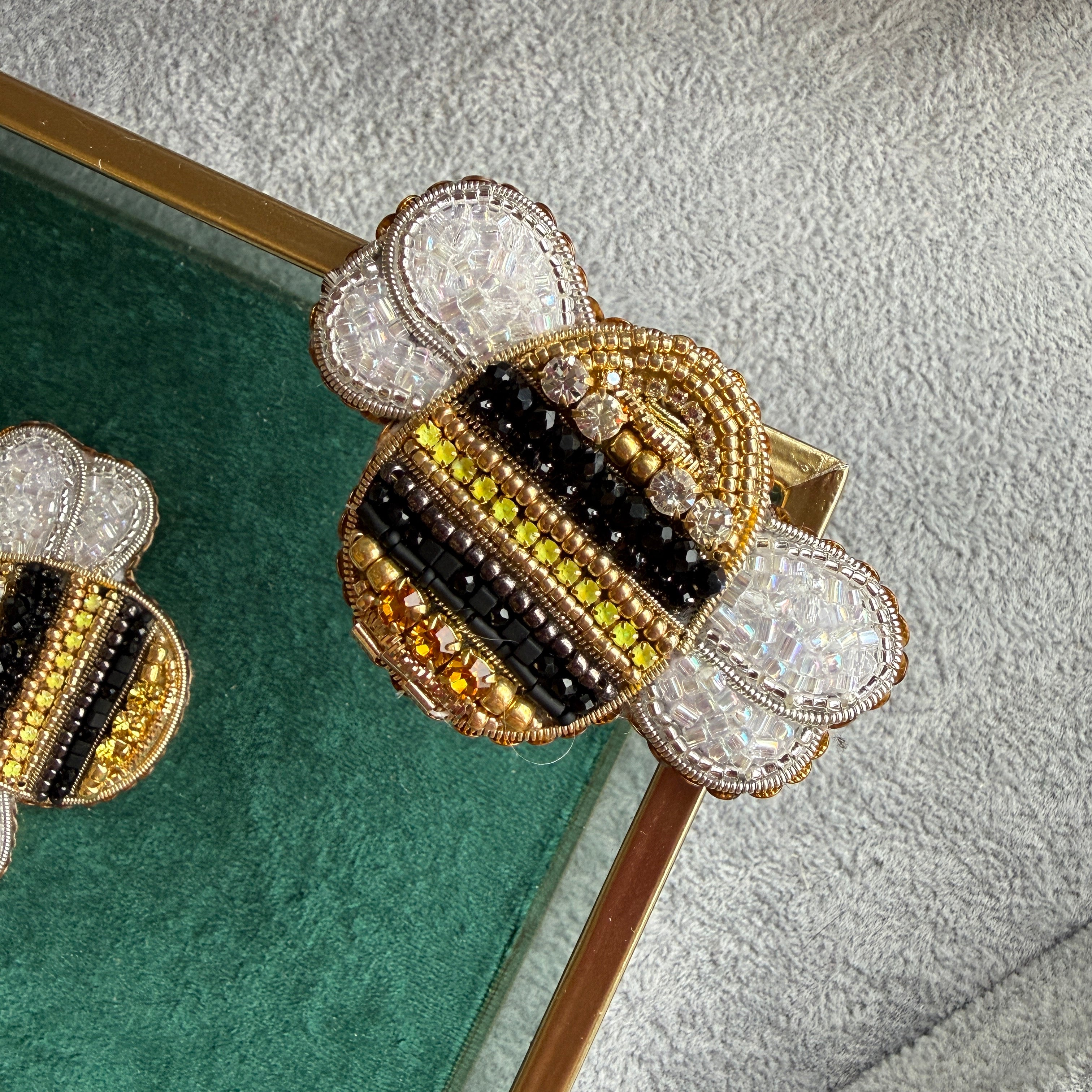 Bee Beaded Brooch