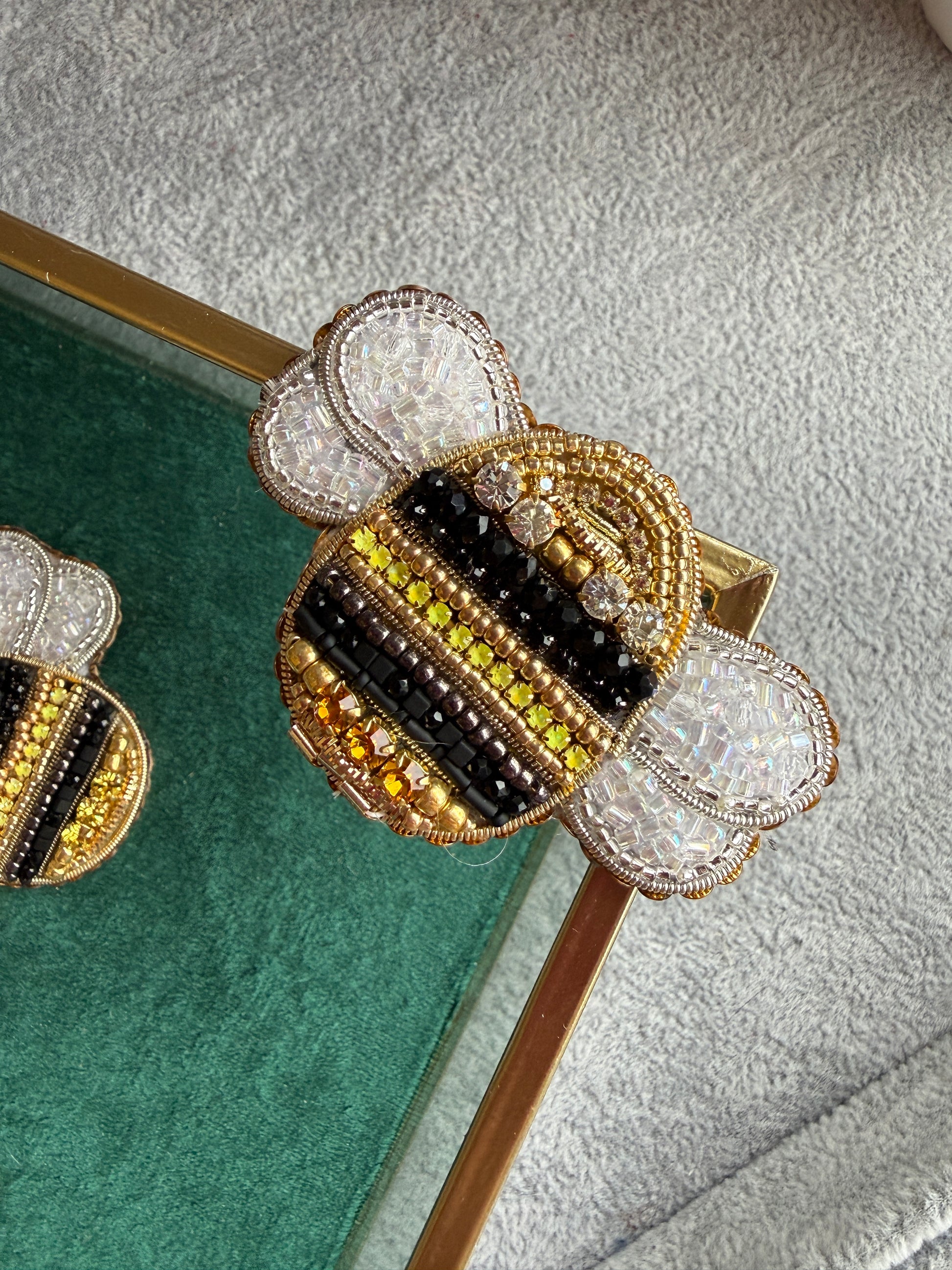 Bee Beaded Brooch