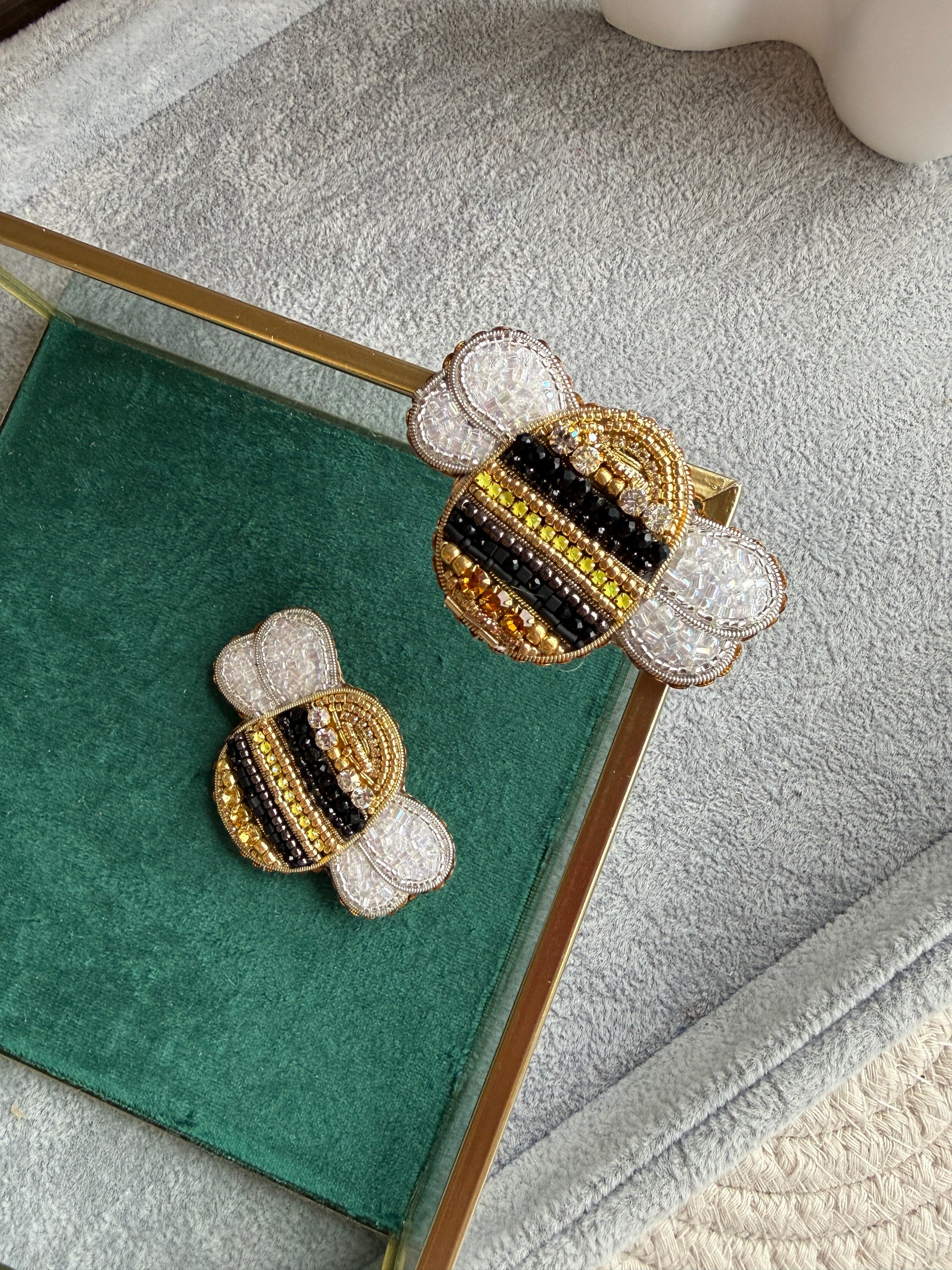 Bee Beaded Brooch