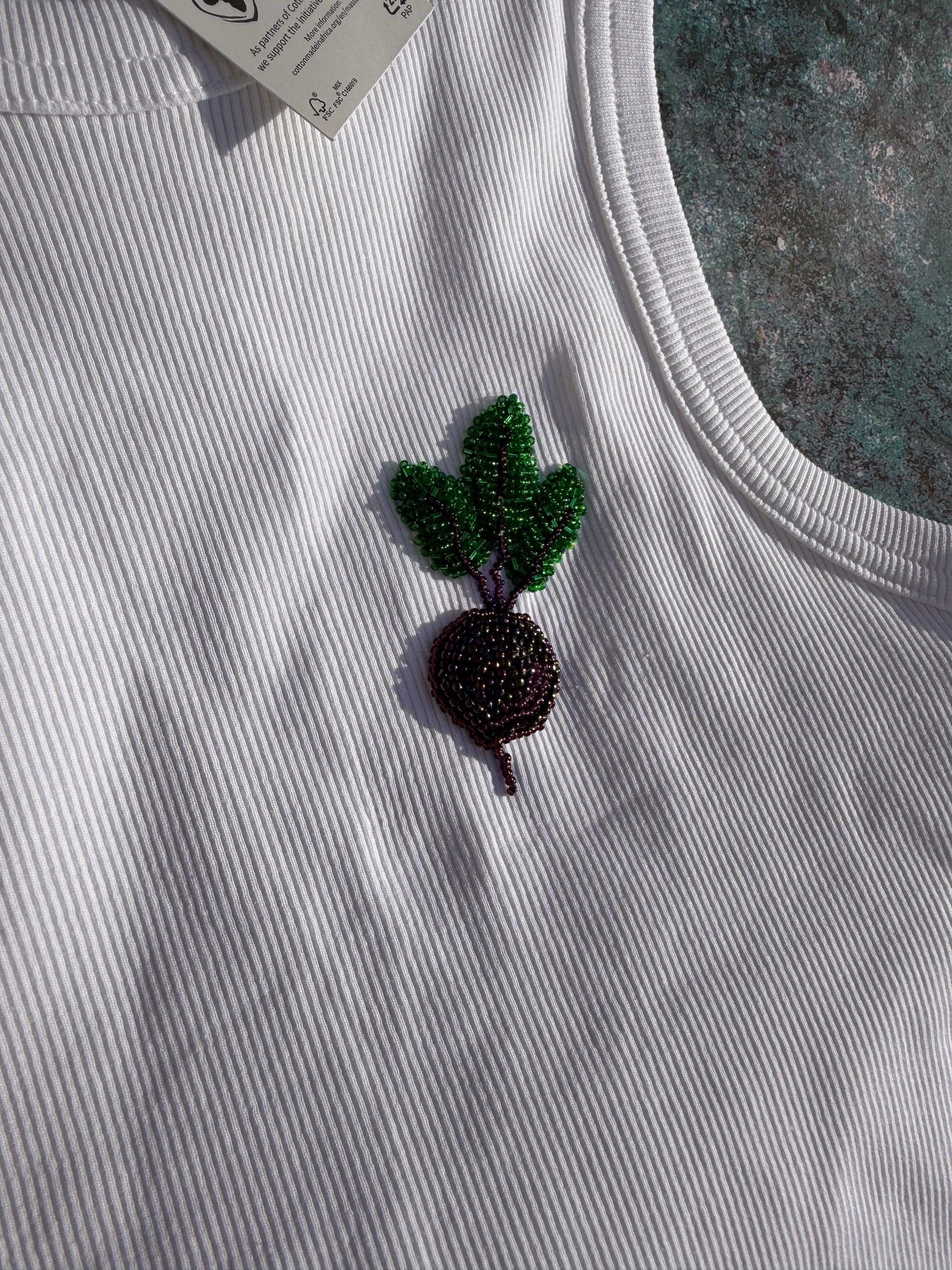Beet Embroidered Tank Top