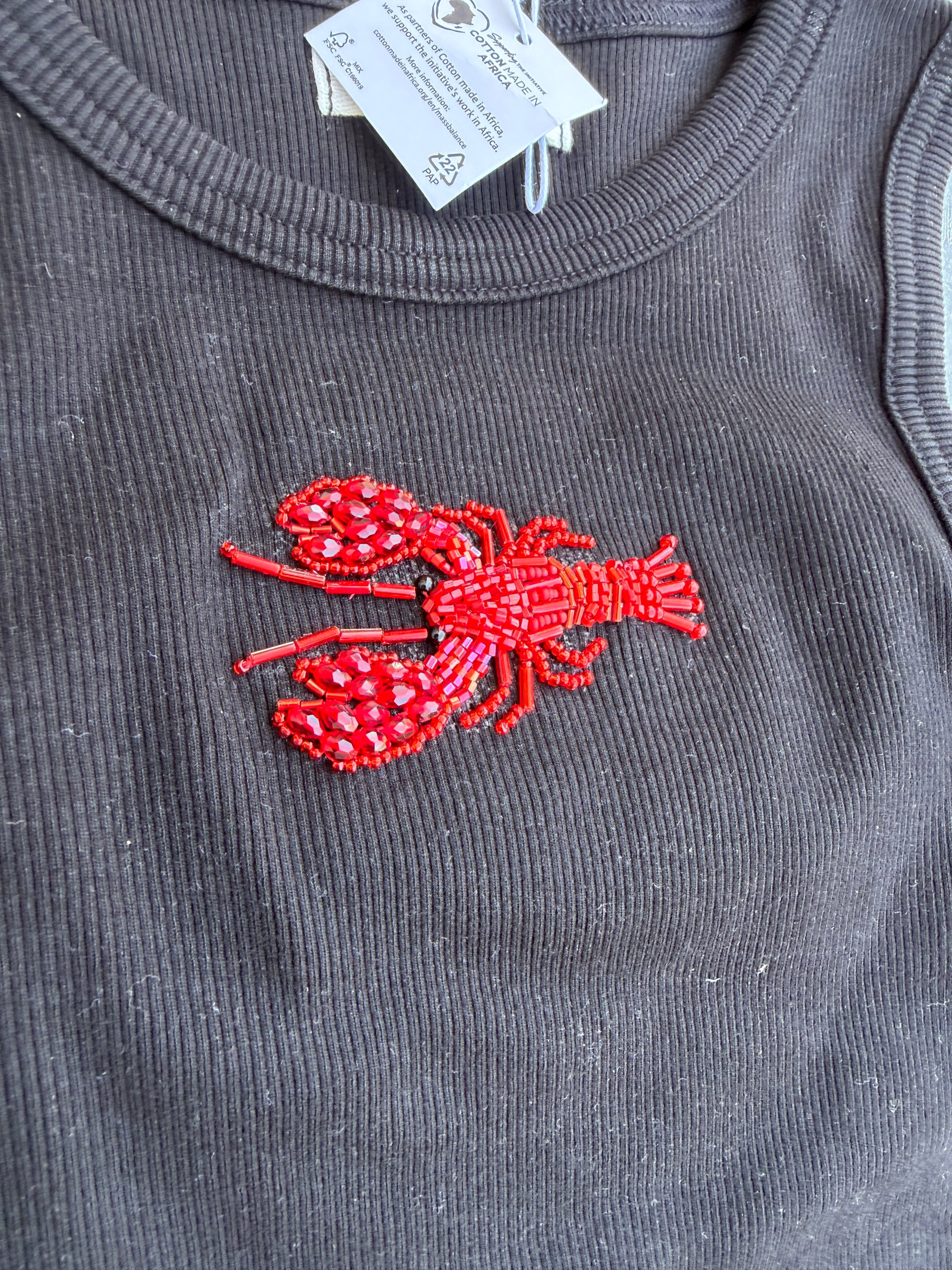 Lobster Embroidered Tank Top