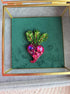 Small Pink Beet Beaded Brooch, Handmade Vegetable Pin, Statement Jewelry
