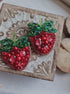 Lapel pin Strawberry Embroidered brooch, unique gifts for her