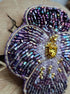Pansies beaded brooch, flower nature jewelry, valentine gift