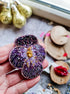 Pansies beaded brooch, flower nature jewelry, valentine gift